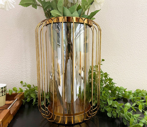 Lush Dome Vase (L, Gold)