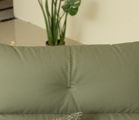 Elano 3-Seater Sofa Cum Bed | Pull-Out Mechanism (Green)