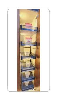 GLASS TALL UNIT (SOFT CLOSE ) 6 Ft 3 Inch to 7 Ft Grey