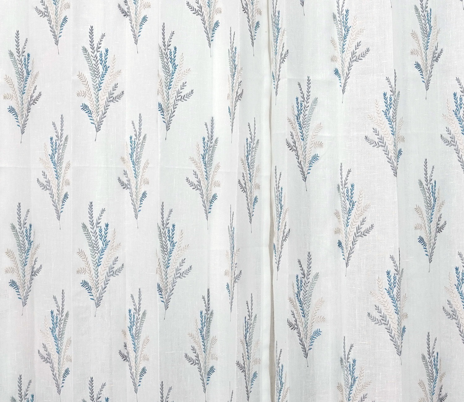 Pampa Door 1 Piece Sheer Curtain (Blue, 7 Feet)