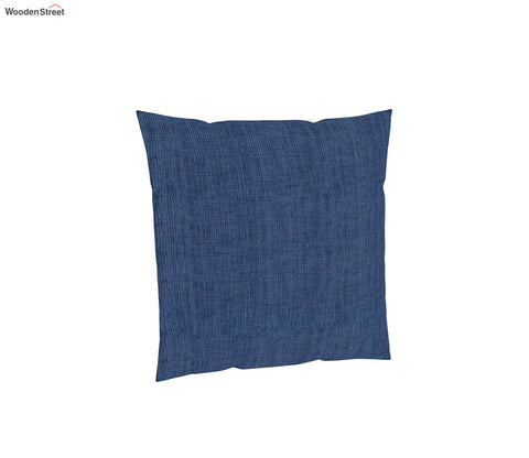 Krista Cushion Cover with Filler - Pack of 1 (16x16 Inch, Iris Blue)