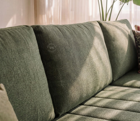 Oasis L-Shape Right Aligned Sectional Sofa (Sage Green)