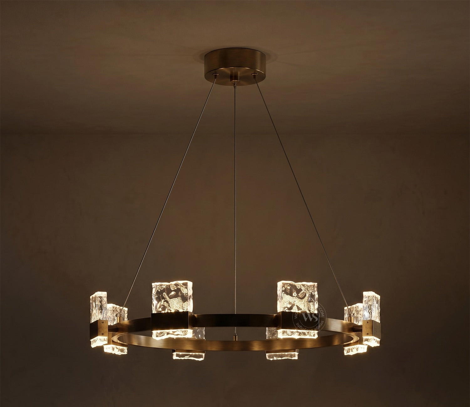 Swirl of Crystals Chandelier
