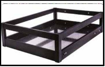 Trueliving_MATTEE BLACK PLAIN BASKET - 6” *15" 380  MM/450M Cabinet