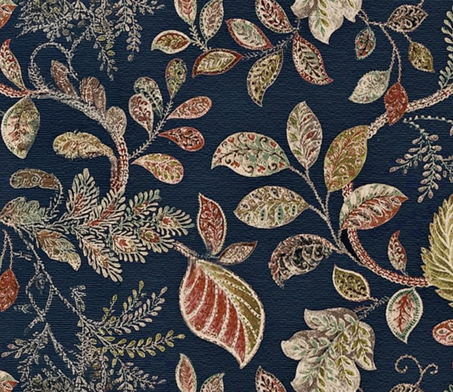 Dusky Leaf Printed 100% Cotton Fabric