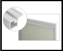 Trueliving_GLASS FRAME PROFILE WITH HANDLE 22 MM Silver