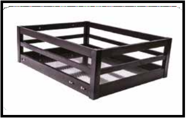 Trueliving_MATTEE BLACK PLAIN BASKET - 8” *15" 380  MM/450M Cabinet