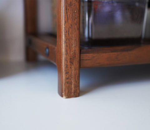 Arika Solid Wood Kitchen Rack (Teak Finish)