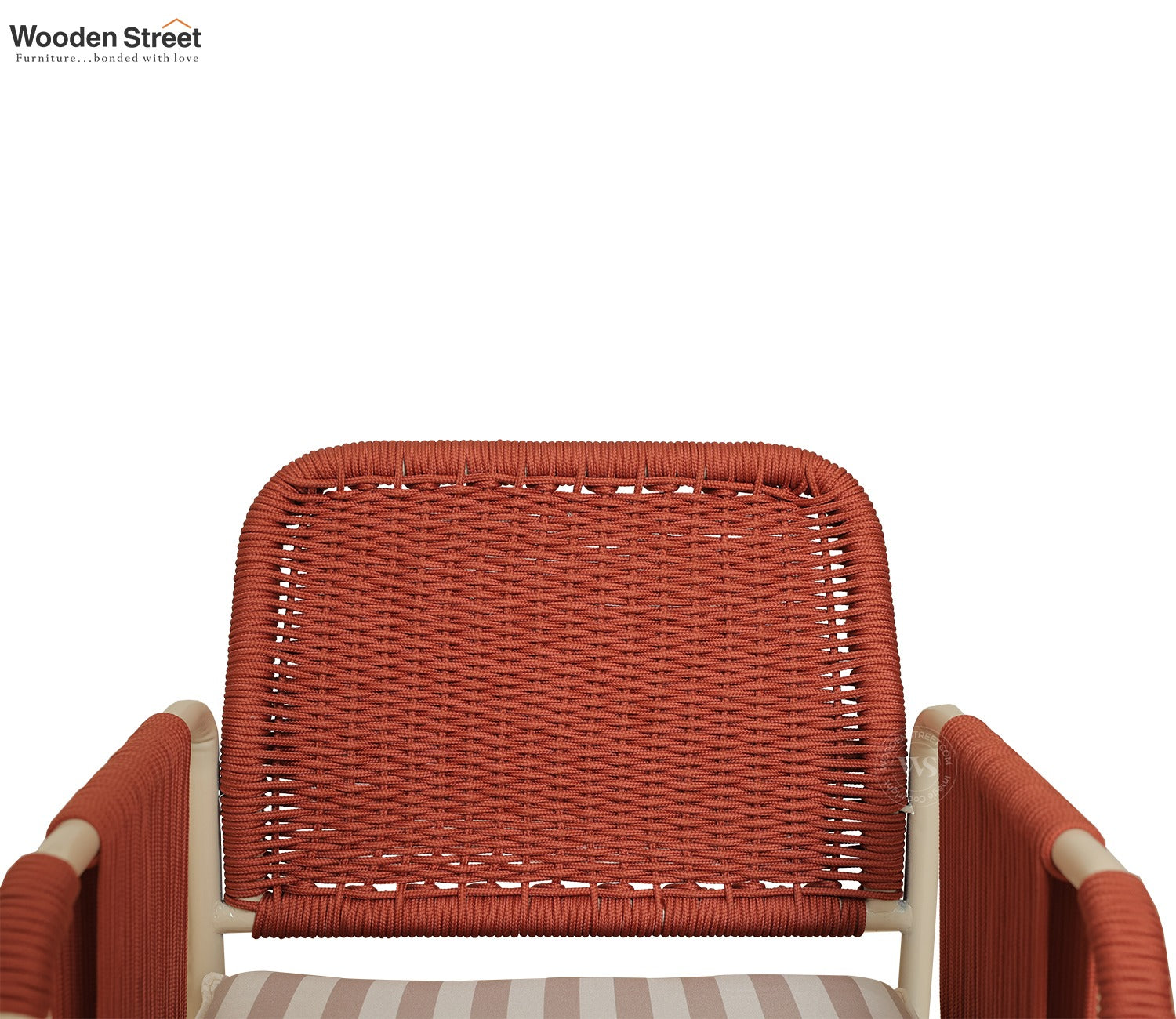 Corsica Rope Outdoor Garden Chairs- Set of 2 (Brick Red)