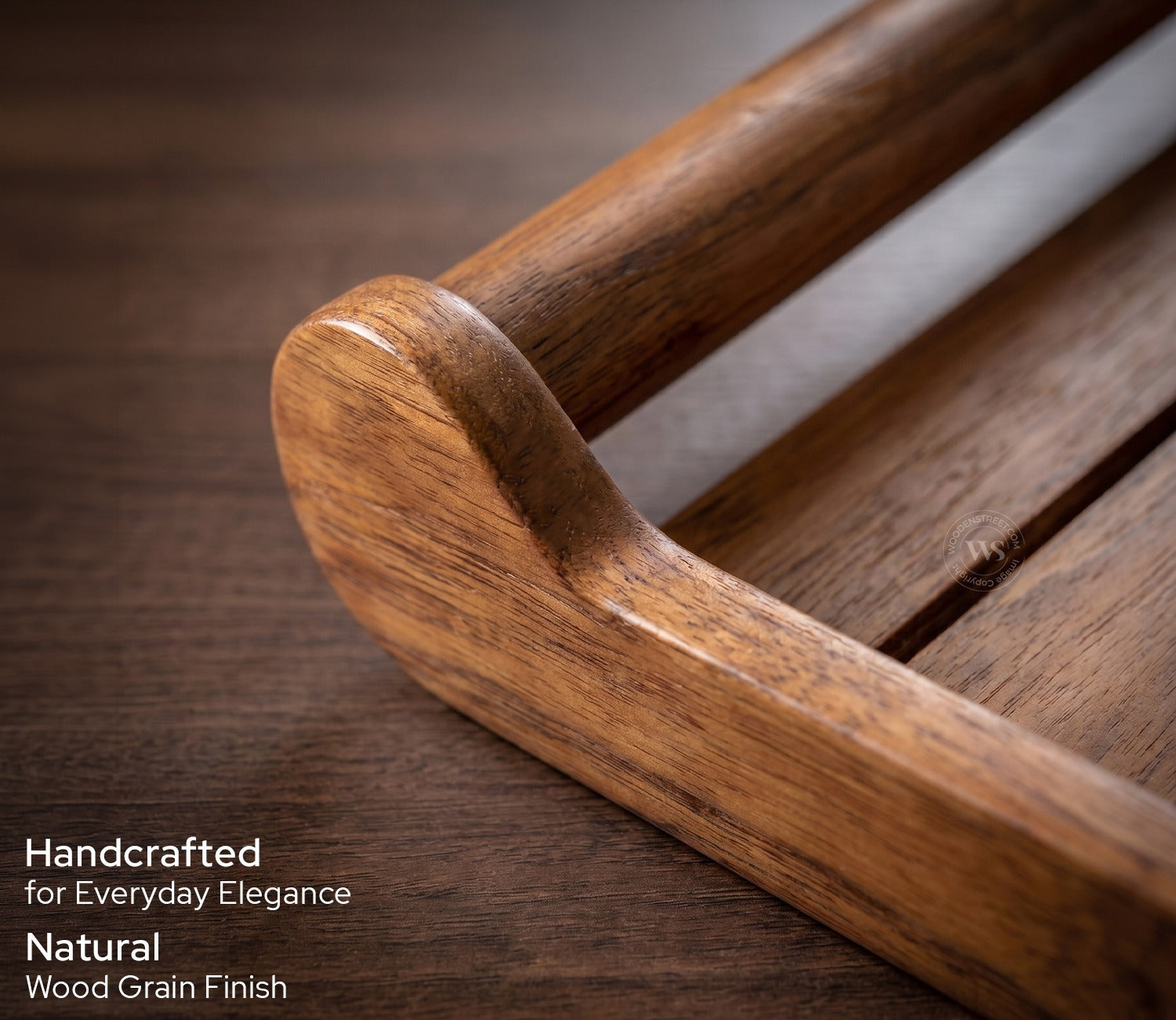 Cruiser Mango Wood Handcrafted Rectangular Serving Tray (Set of 2)
