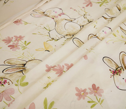 Rabbit Flat Cotton Kids Bed Sheet King Size with 2 Pillow Covers