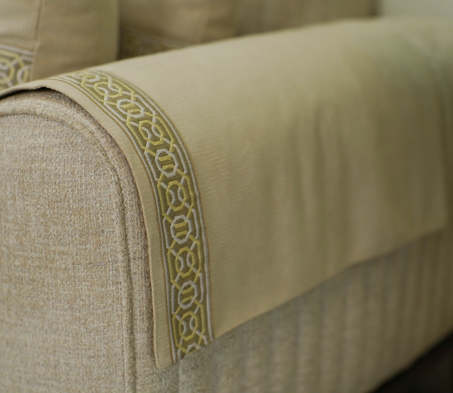 Cambridge 1 Seater Premium Sofa Cover - Set of 4 (Cashew White)