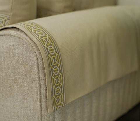 Cambridge 1 Seater Premium Sofa Cover - Set of 4 (Cashew White)