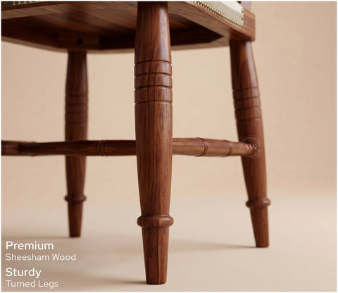 Misha Sheesham Wood Dining Chair (Teak Finish)