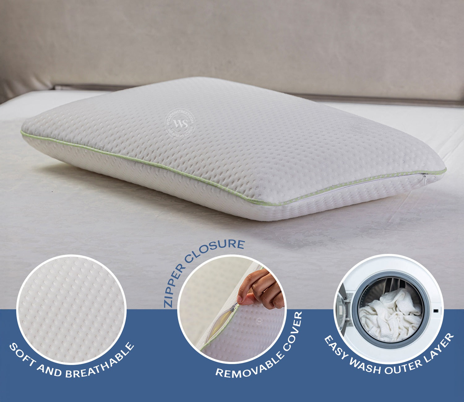 Lunamist Ultra Comfort Latex Pillow (Medium Size, Set of 2)