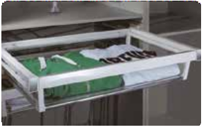 SOFT CLOSE GLASS SLIDE BASKET 600mm White