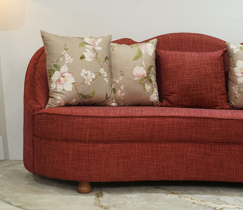 Rajsi 3 Seater Sofa (Cotton, Persian Plum)