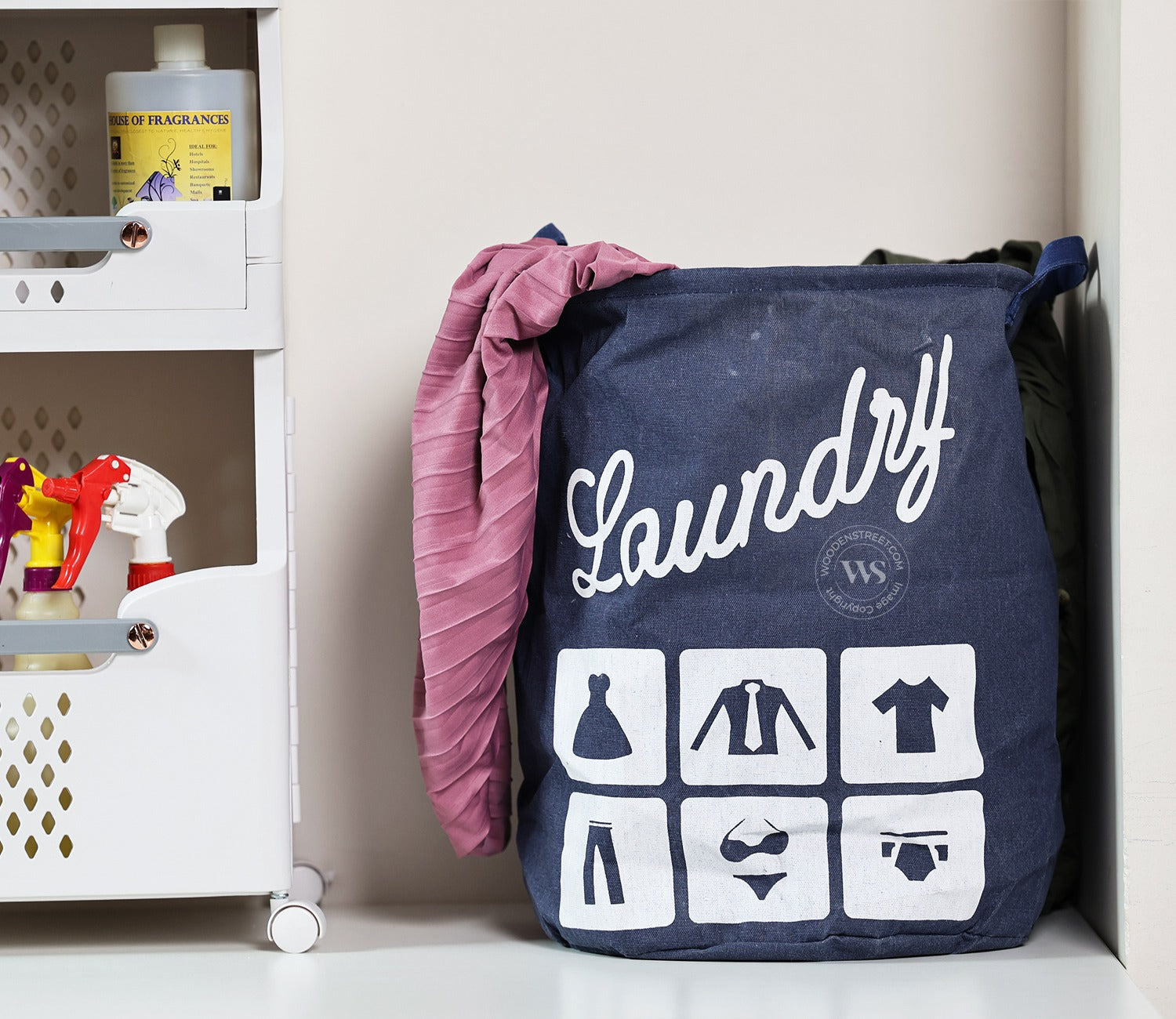 Aquanest Foldable Canvas Laundry Basket