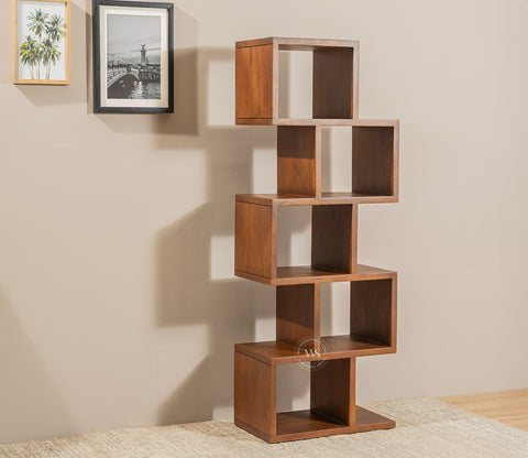 Cagney Sheesham Wood Ladder Book Shelf (Honey Finish)