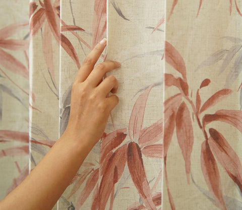 Fern 1 Piece Light-Filtering Curtain (Peach, 7 Feet)