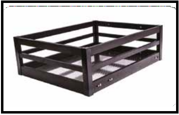 Trueliving_MATTEE BLACK PLAIN BASKET - 8” *15" 380  MM/450M Cabinet