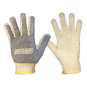 Trueliving_Cotton Knitted Gloves with PVC Dots Size     ---   22cm to 25cm