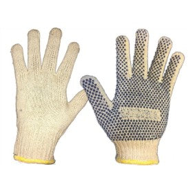 Trueliving_Cotton Knitted Gloves with PVC Dots Size     ---   22cm to 25cm