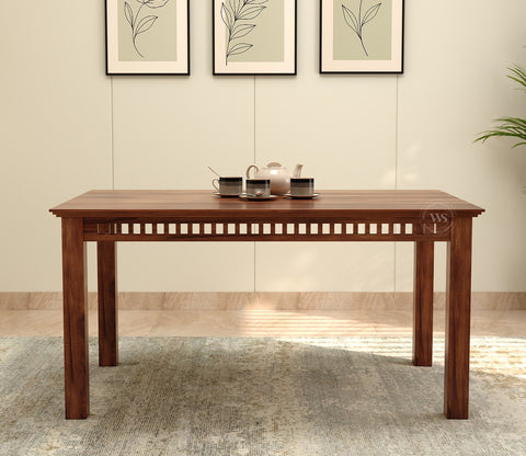Adolph 6 Seater Dining Table (Honey Finish)