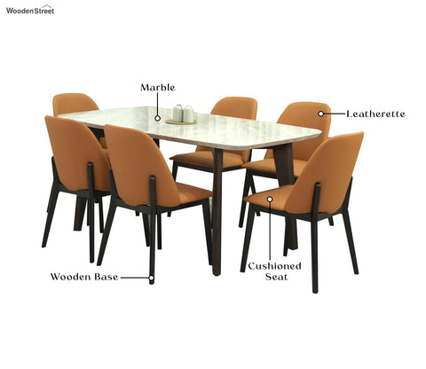 Caserta Fabric Dining Chair (Ginger Bread)