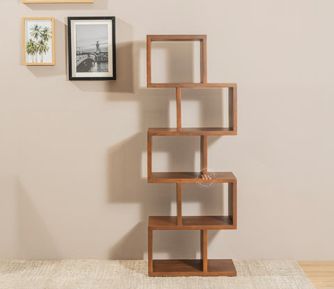 Cagney Sheesham Wood Ladder Book Shelf (Honey Finish)