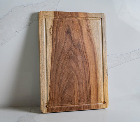 Grove Large Mango Wood Handcrafted Non Slip Chopping Board For Kitchen