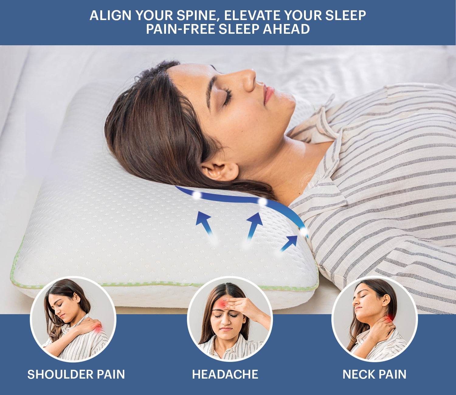 Lunamist Ultra Comfort Latex Pillow (Large Size, Set of 2)