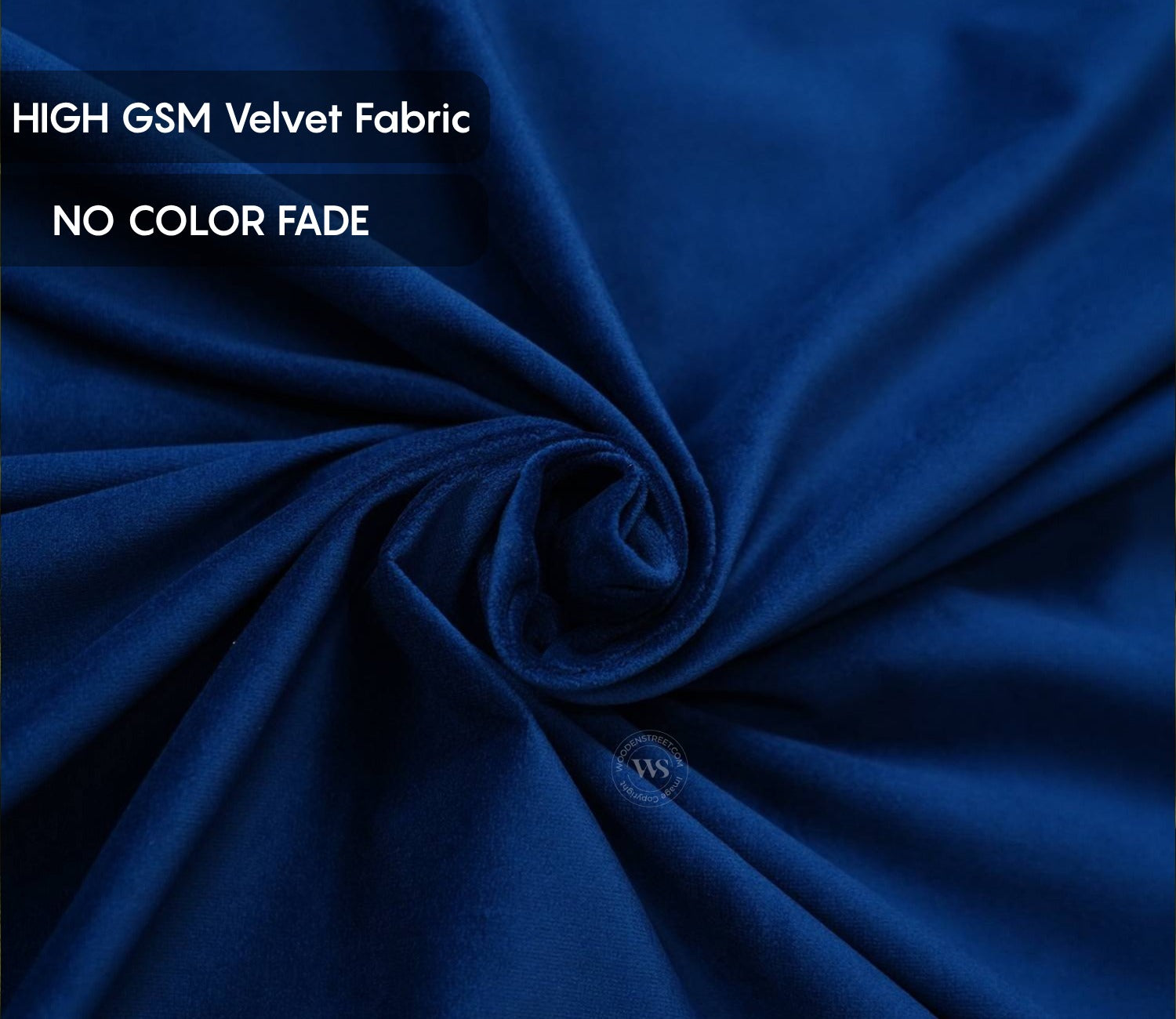 Cupid Velvet Cushion Cover - Pack of 5 (16 x 16 Inches, Indigo Blue)