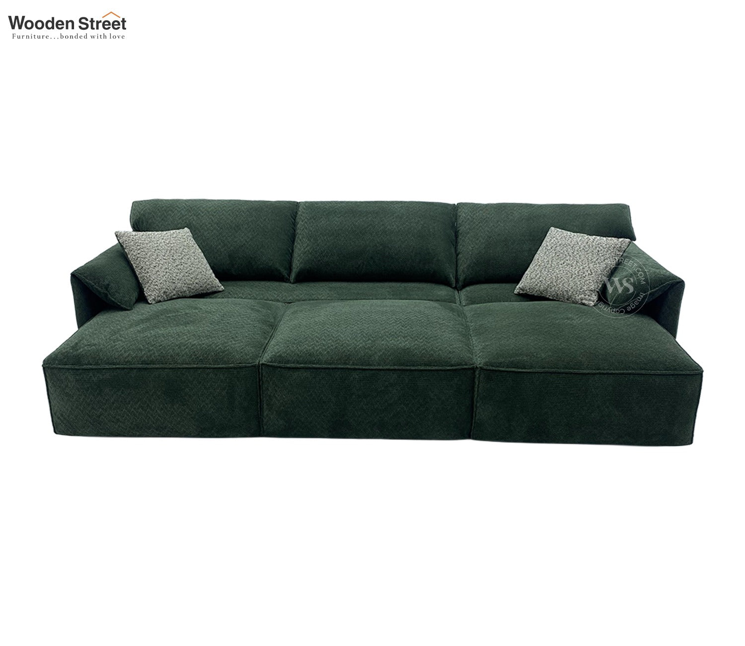 Elden Powered Recliner Sofa with Extendable Seating (Green)