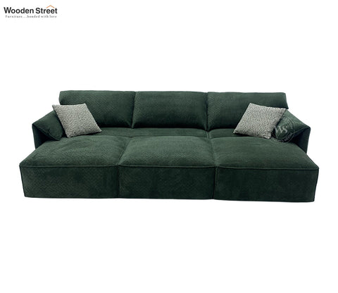 Elden Powered Recliner Sofa with Extendable Seating (Green)