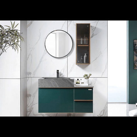 Trueliving Classy Multicolor Vanity Wash Basin with Cabinet for Bathroom (Standard (Between 20-40 In Width, 30-40 In Height)