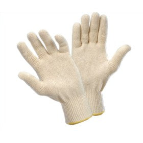 Trueliving_Cotton/Poly Cotton Seamless Knitted Gloves Weight - 35g, 40g, 50g, 60g, 70g, 80g, 90g, 100g  Colour  -   Natural, Blue, Grey  Gauge  -  7G