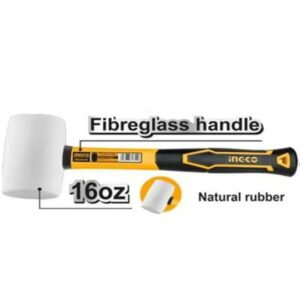 Truliving_Hammers & Accessories-Hand Tools & Hardware-Tools & Hardware-INGCO Rubber Hammer HRUH8316 | 16oz/450g | 45% Natural rubber