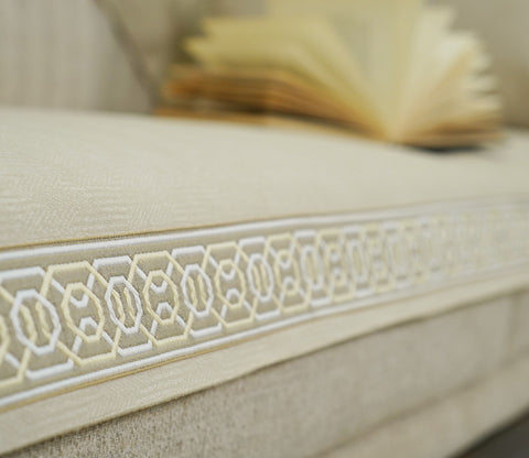 Cambridge 1 Seater Premium Sofa Cover - Set of 4 (Cashew White)