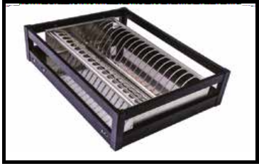 Trueliving_MATTEE BLACK PLATE BASKET - 6” *15" 380  MM/450M Cabinet
