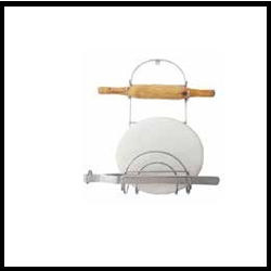 Trueliving_ROLLING PIN HOLDER Wired Silver *8'' 4'' 14''