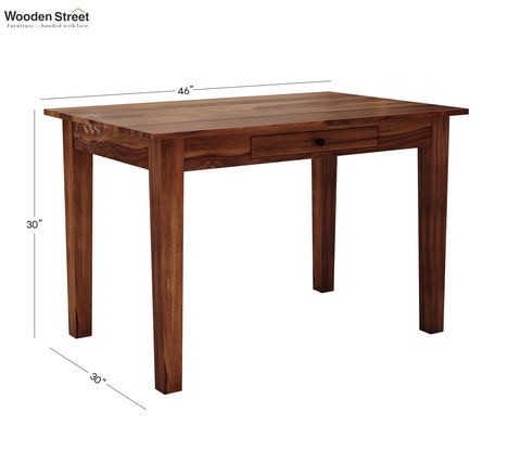 Mcbeth Compact 4 Seater Dining Table (Honey Finish)