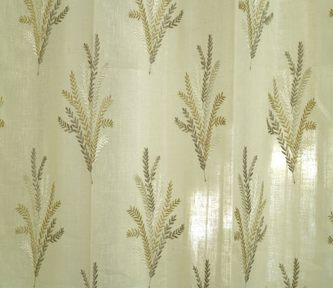 Pampa Sheer Long Door Curtains Set of 2 (Beige, 9 Feet)