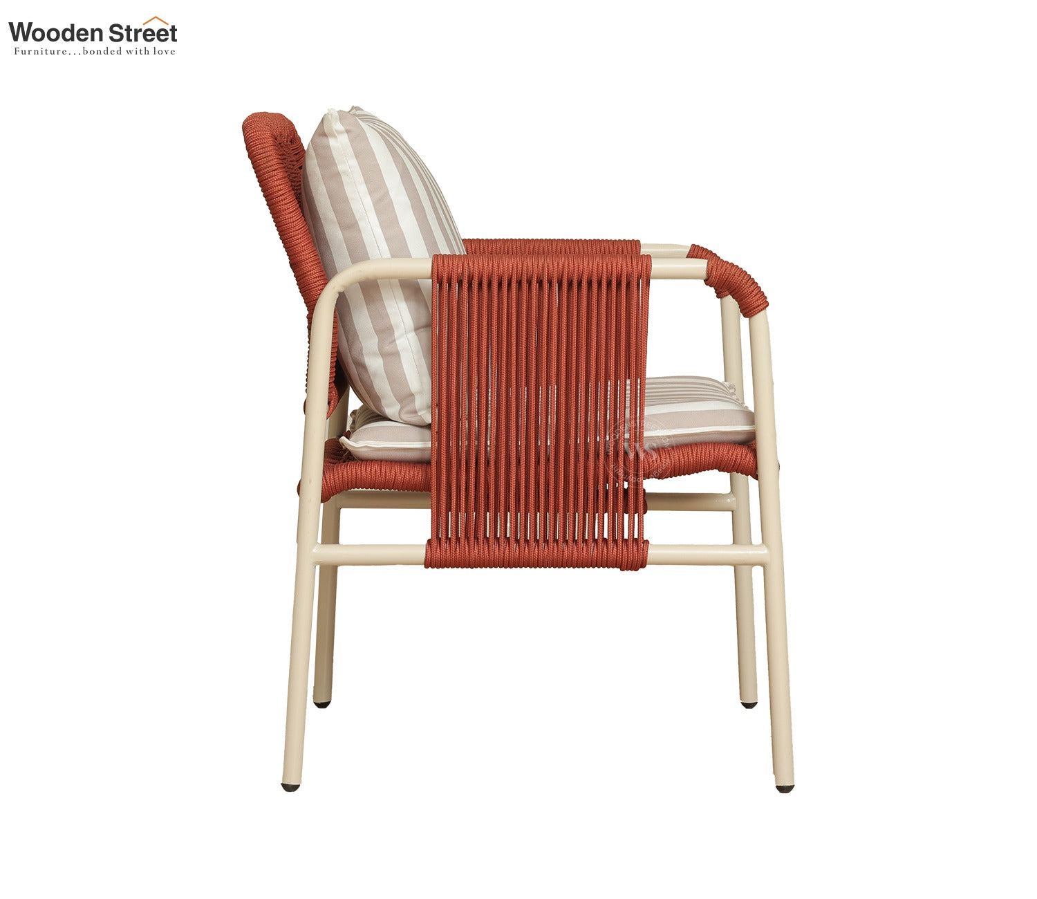 Corsica Rope Outdoor Garden Chairs- Set of 2 (Brick Red)