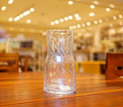 Sunlit Glass Flower Vase