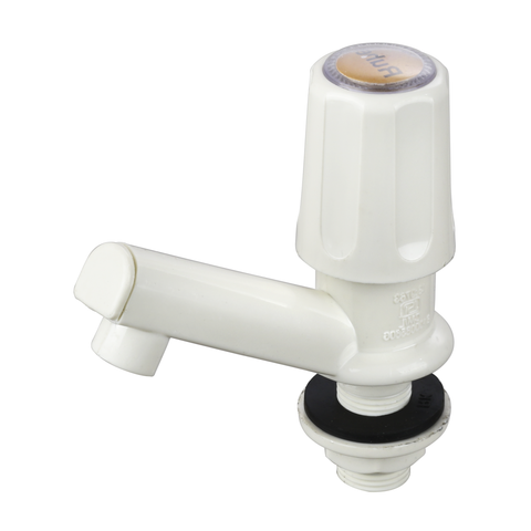 Truliving_Metro Pillar Tap PTMT Faucet White 15 MM