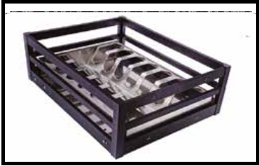 Trueliving_MATTEE BLACK THALI BASKET - 8” *15" 380  MM/450M Cabinet