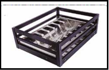 Trueliving_MATTEE BLACK THALI BASKET - 8” *15" 380  MM/450M Cabinet