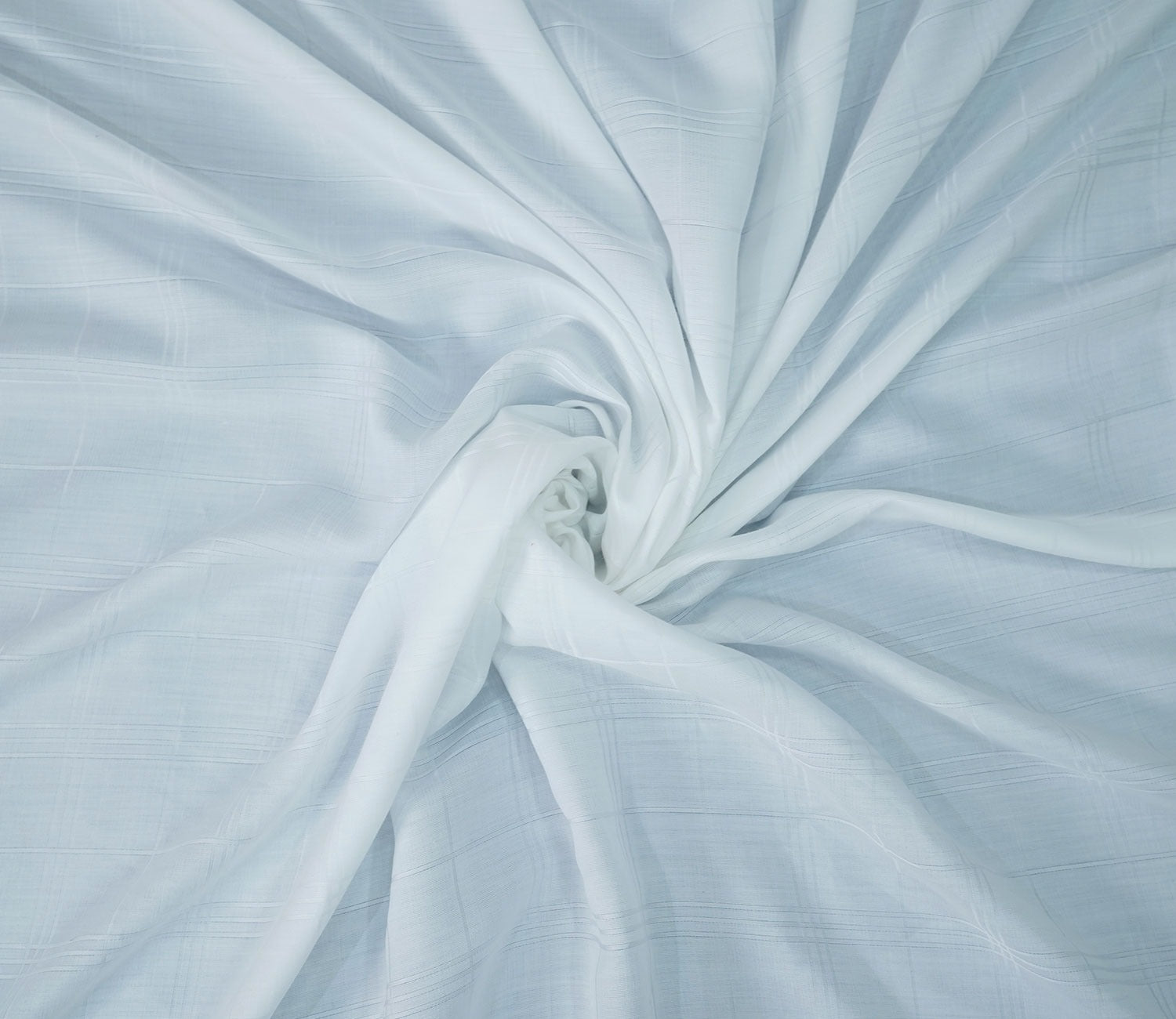 Dobby Checks Organic Bamboo 300 TC 2 Pillowcases and 1 Fitted Bedsheet (White, King Size)