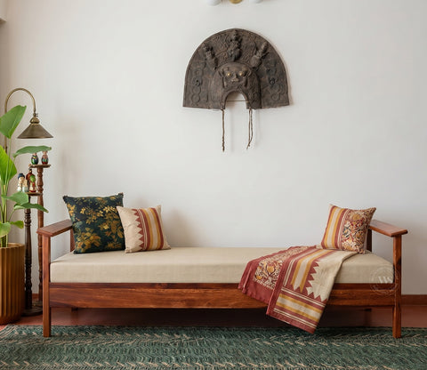 Leona Divan with Mattress (Honey Finish)